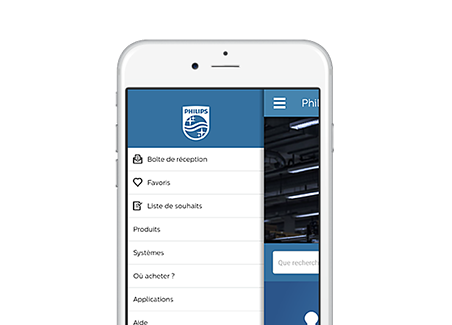 Écran du menu de l'application Tarifa