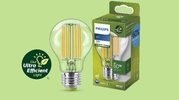 Pack de 6 ampoules LED E27 Philips Lighting - Blanc chaud, 40W, –