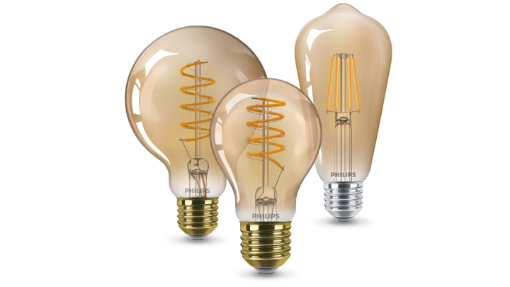 Gamme complète d'ampoules LED Vintage Philips