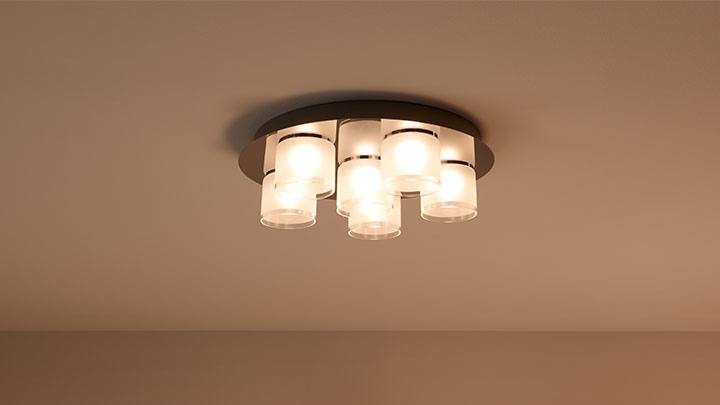 Luminaire au plafond avec spots LED Philips