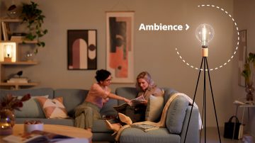 Bulbe LED Philips décorative moderne éclairant le salon